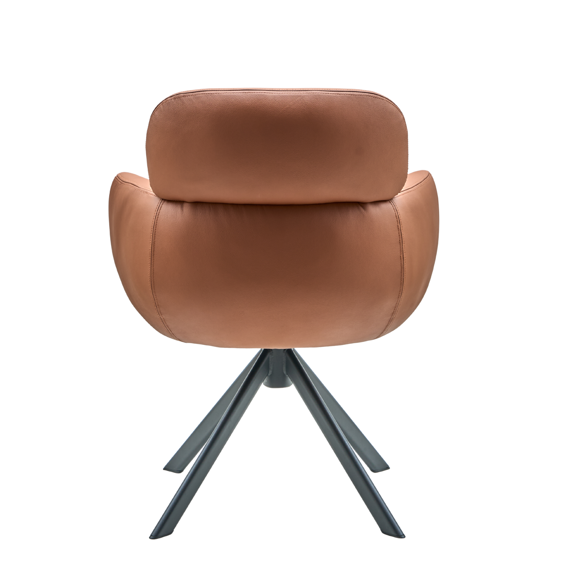 Sumo Esszimmerstuhl – Leder mit Drehgestell (Schwarz)